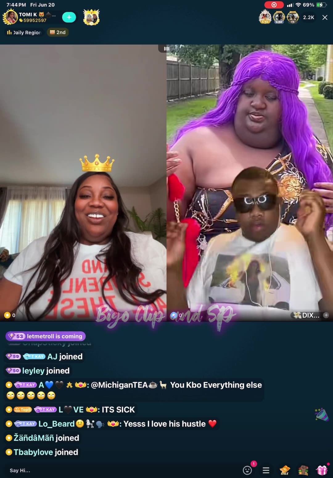 TomiKay listens to Nony reading her matriarch post from 2019 6/20/25 #bigoclipandsip
