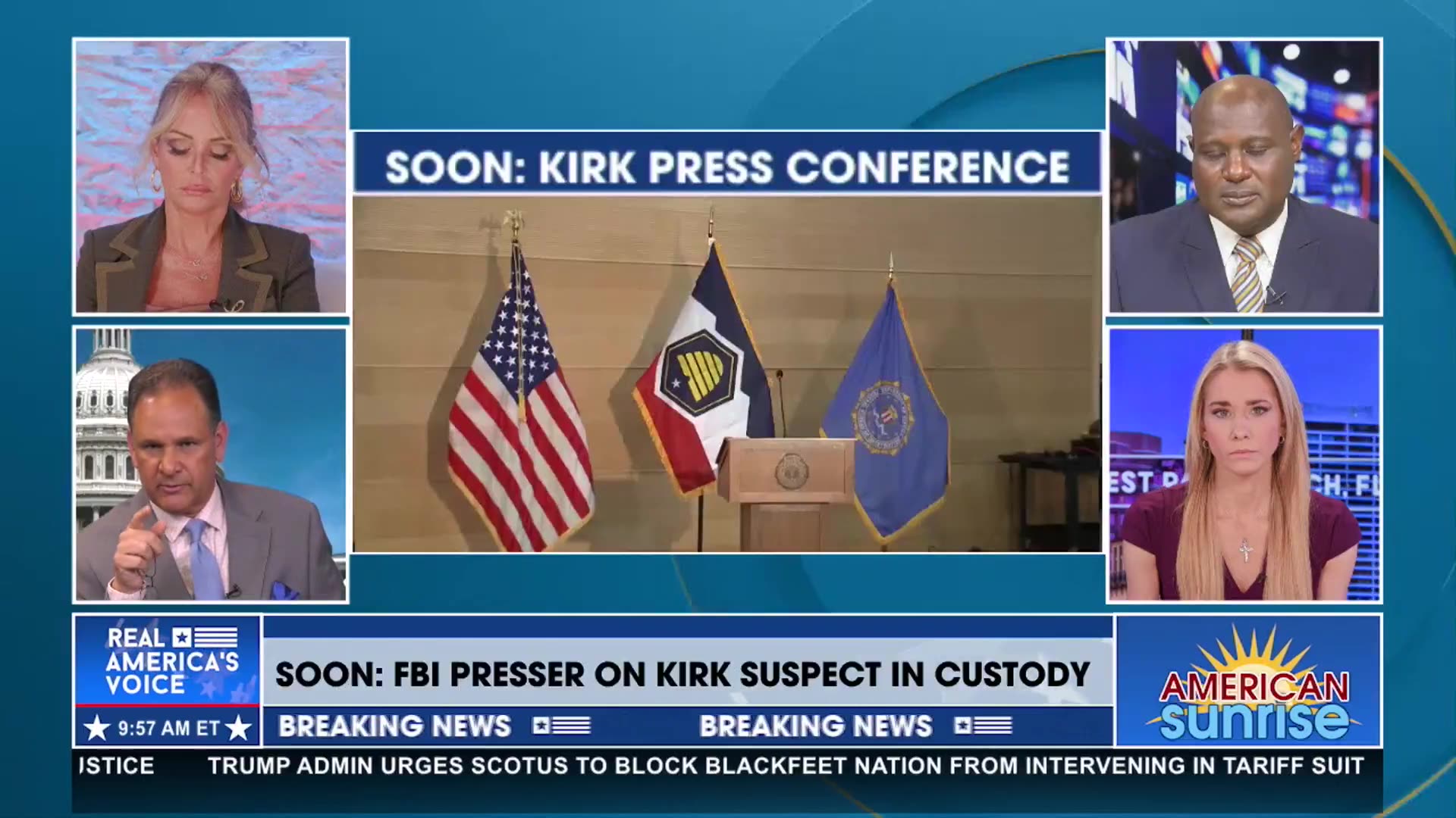 AWAITING FBI PRESS CONFERENCE ON ALLEGED CHARLIE KIRK MURDER SUSPECT