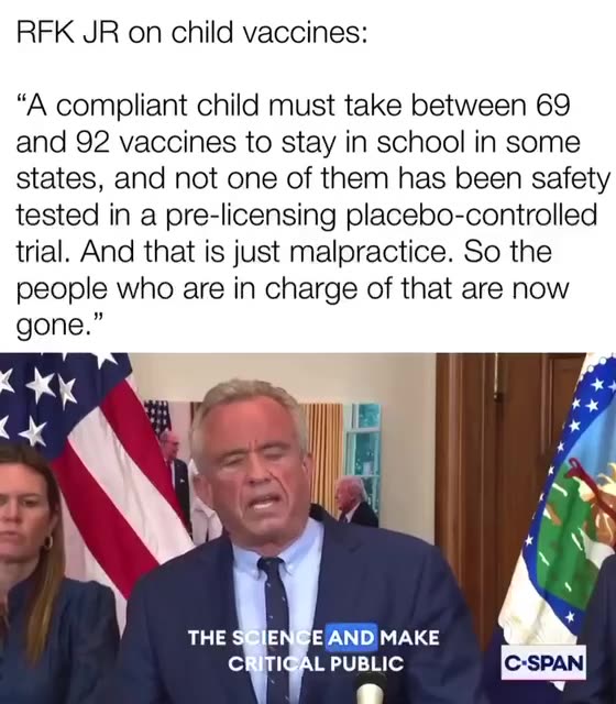 ⛔️RFK Jr. on child vaccines - In 1986, there were 11 vaccines - TODAY 69 > 92 VAX