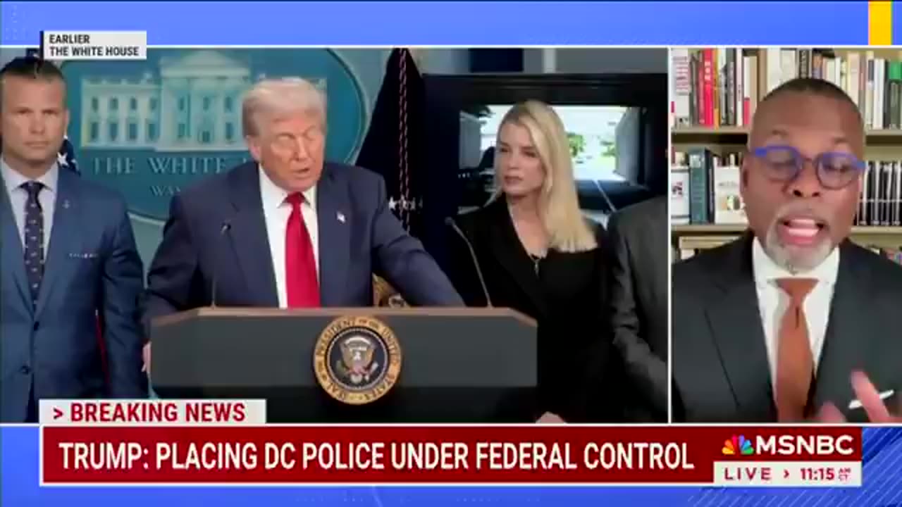 Race Baiting MSNBC Commentator TRIGGERED by Trumps Crackdown on Crime in DC