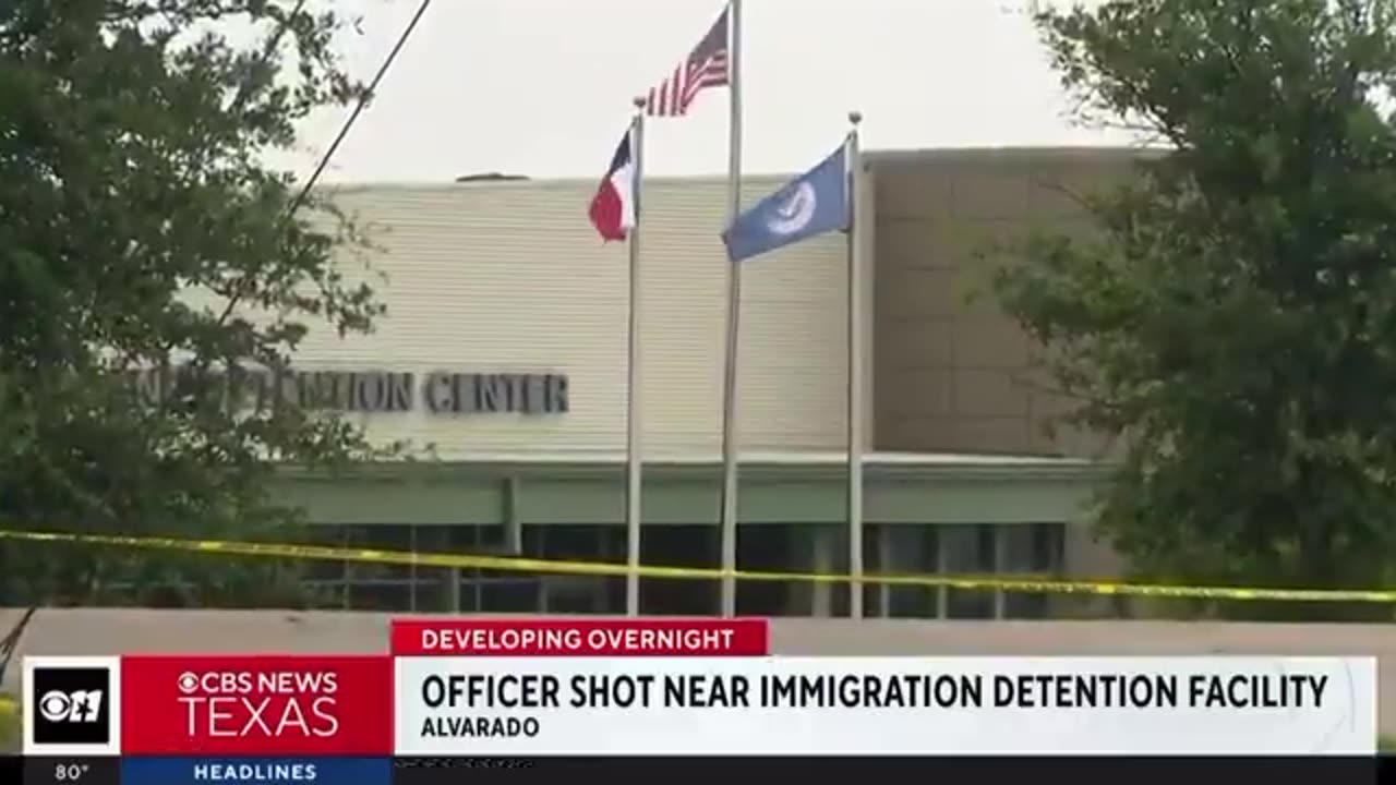 North Texas Police Officer Shot Outside ICE Detention Facility