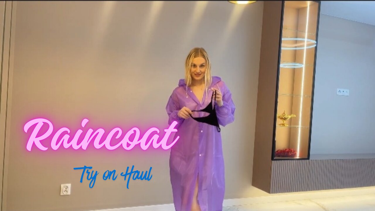 Transparent Purple Raincoat | Try on Haul