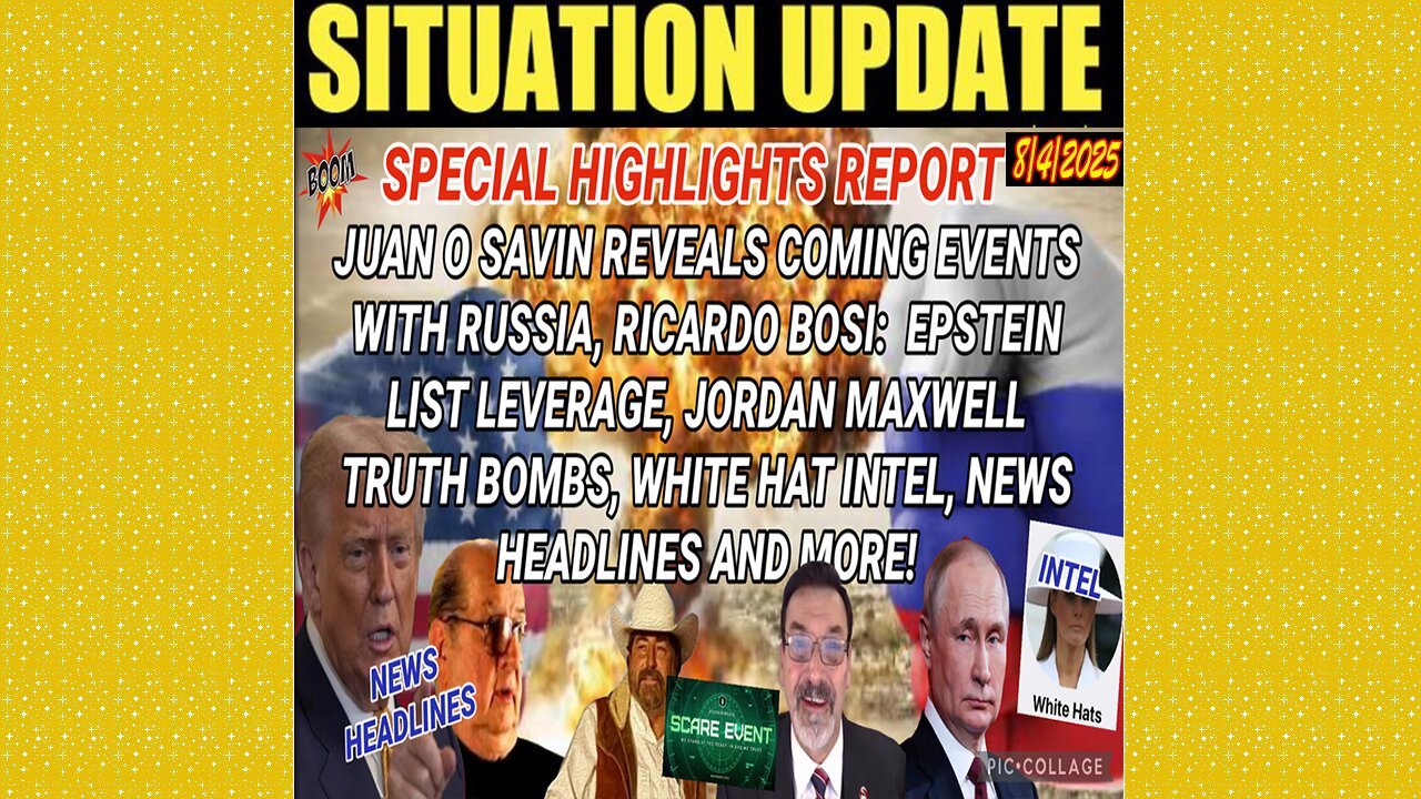SITUATION UPDATE 8/4/25 - Epstein List Leverage, Jordan Maxwell Truth Bombs, White Hat Intel