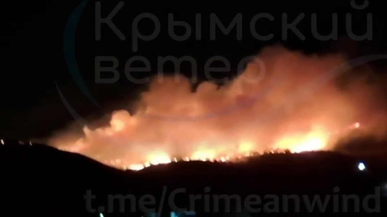 π₯π A powerful fire on Mount Dzhan-Kutaran near Feodosiya, Crimea!