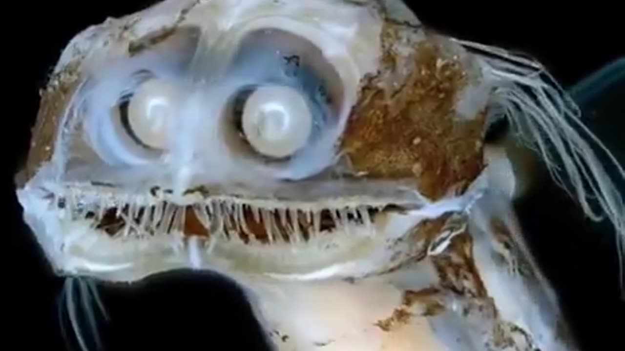 This is a telescopefish, a deep-sea creature