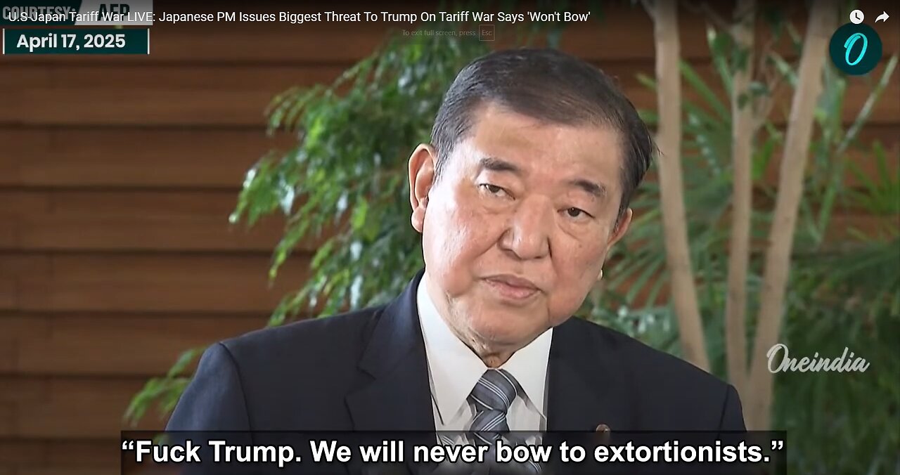 Japanese PM: F*ck Trump. We will never bow to extortionist
