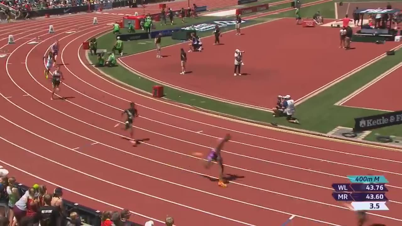 US Sports Track & Field Feat. Matthew Hudson-Smith HOLDS ON to win mens 400m at Prefontaine Classic
