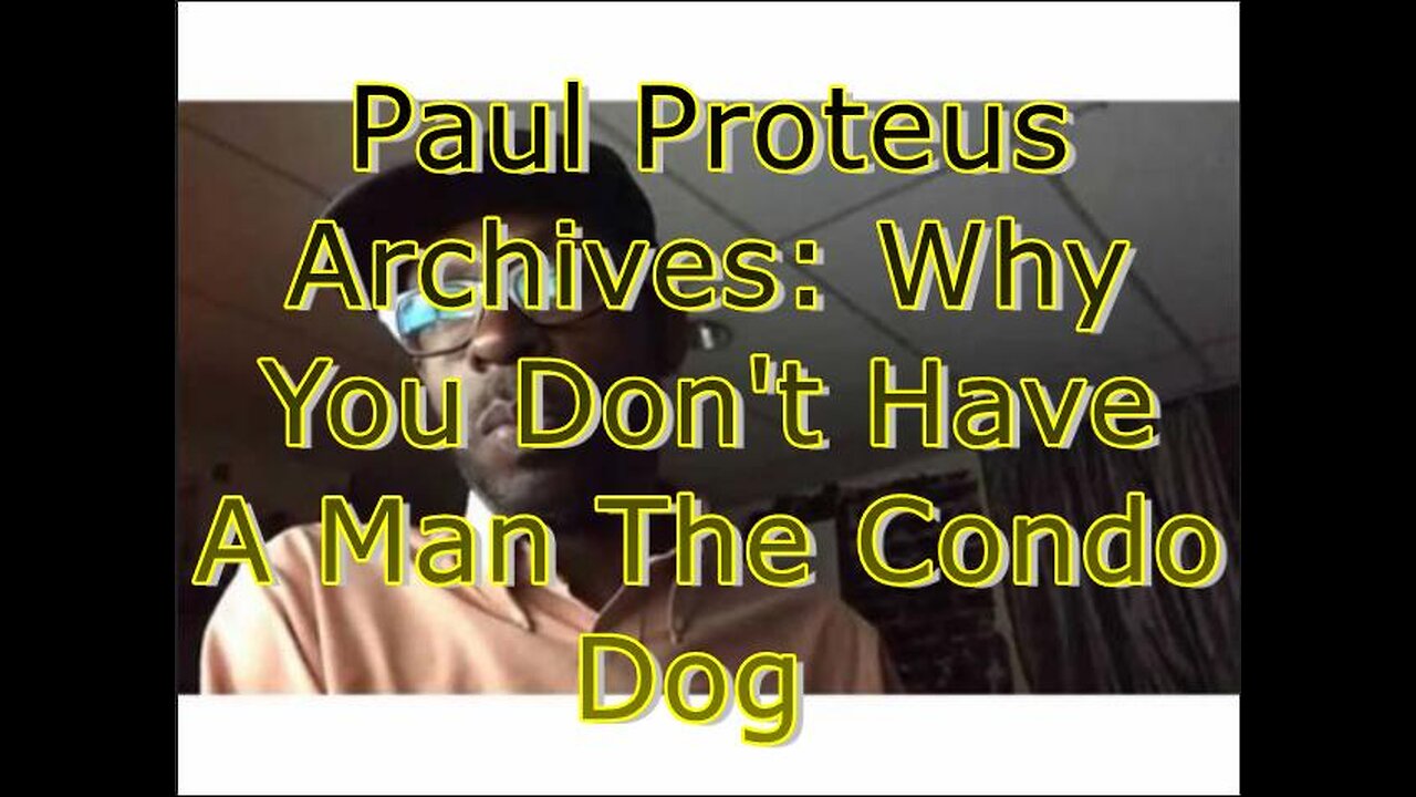 Paul Proteus - MGTOW - Why You Dont Have a Man The Condo Dog