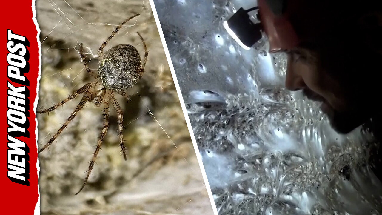 Scientists exploring a cave in Albania discover thousands of arachnids in worlds largest-known spiderweb