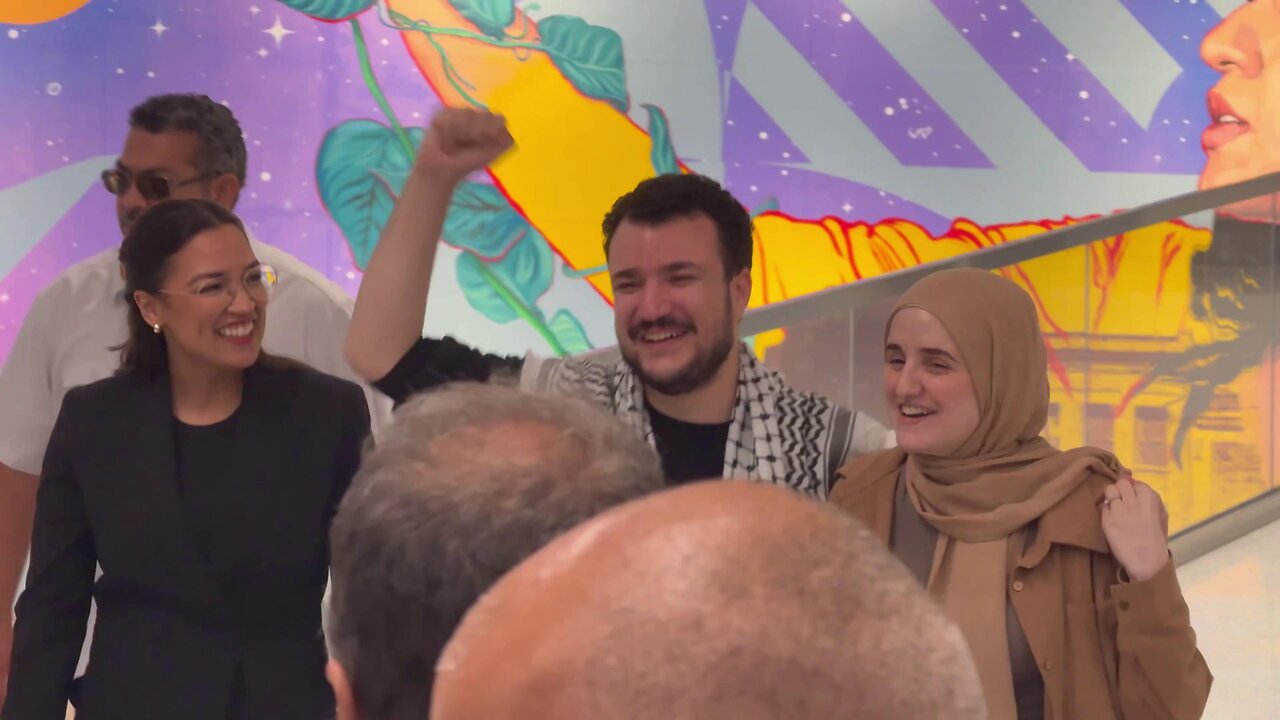 AOC at Mahmoud Khalils Controversial Release