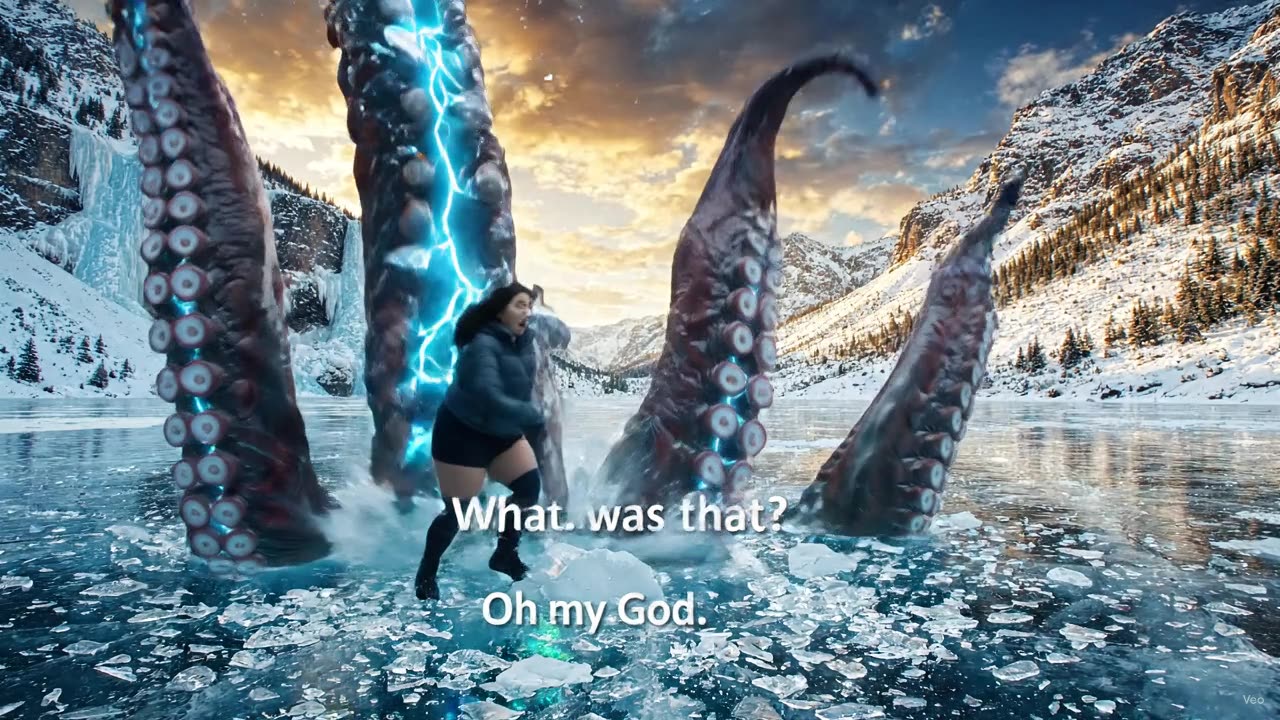 The Frozen Lake Cracked Something Was... The Monster... Then...
