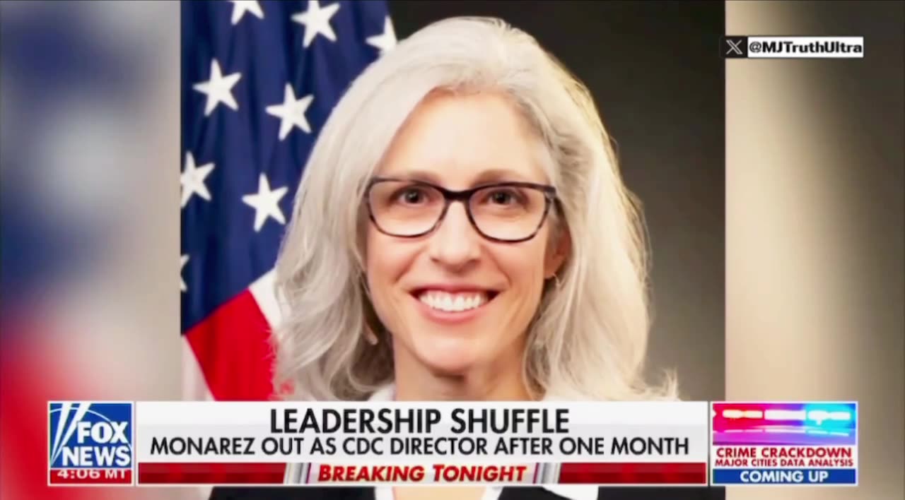 The CDC Director, Susan Monarez, has been Fired just weeks after her confirmation