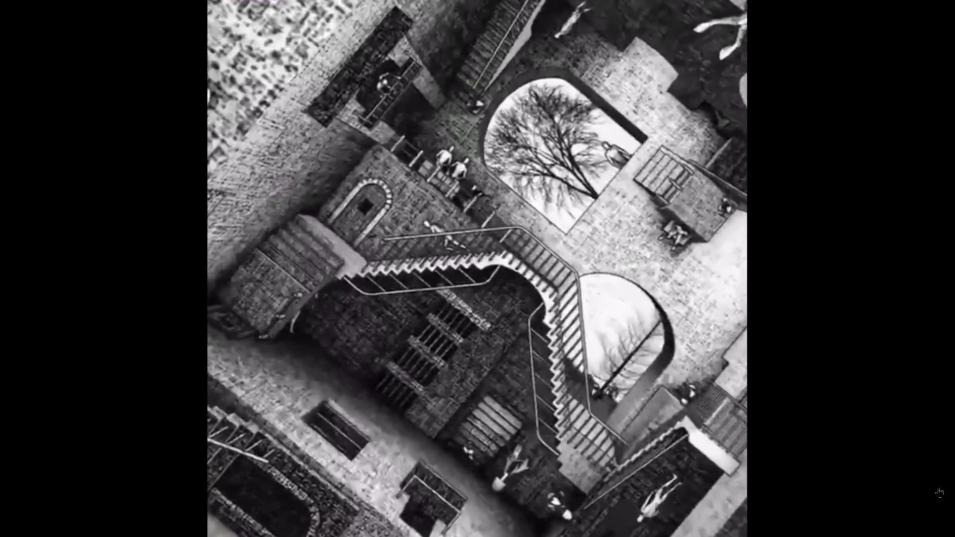 Vid recreates the impossible, maze-like world from famous artwork “Relativity.”