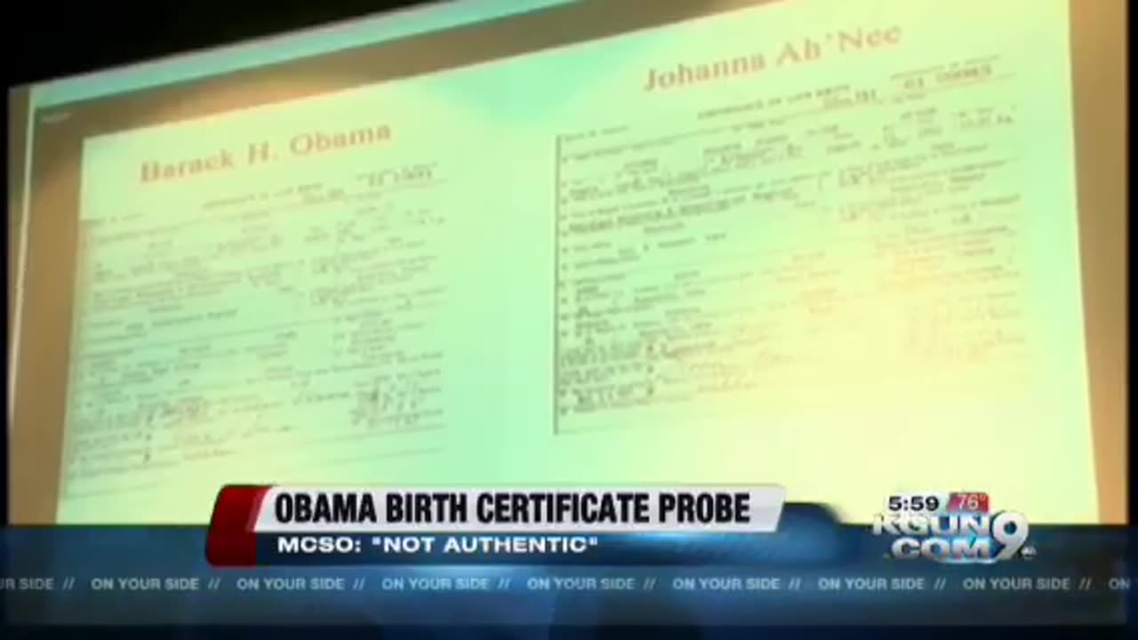 Barack Obamas Birth Certificate.