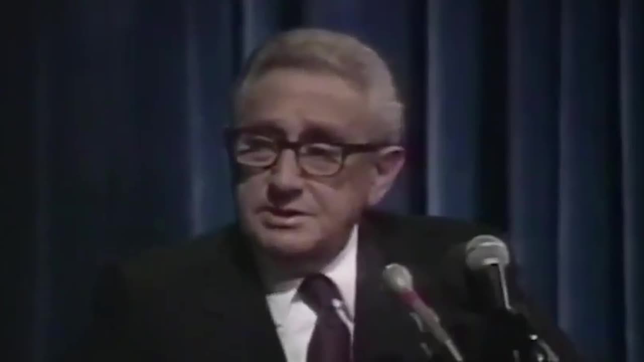 Klaus Schwabs mentor Henry Kissinger, speaking in 1992