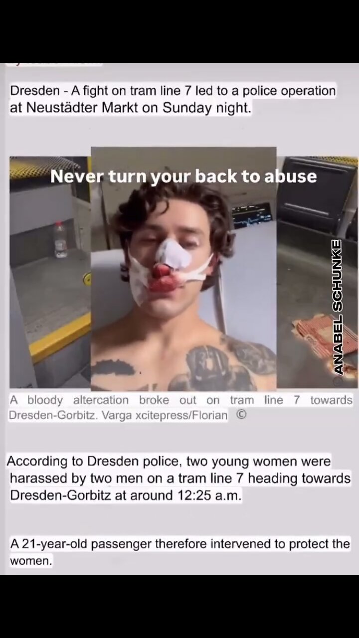 U.S. CITIZEN VIOLENTLY INJURED🤼♂️🙎♀️🚉🚶♂️📸DURING KNIFE ATTACK IN GERMANY🥷🇩🇪🙍♀️🧟♂️🔪🚊🚶♂️💫