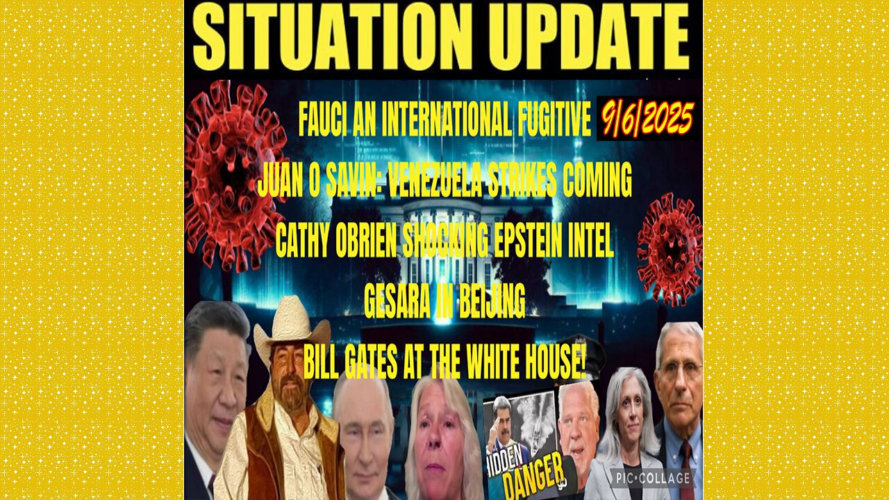 SITUATION UPDATE 9/6/25- Venezuela Strikes Coming Cathy Obrien Shooking Epstein Intel Gesara Beijing
