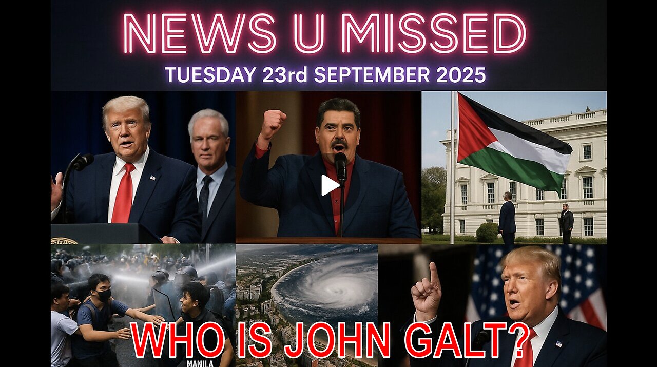 CHARLIE WARD W/ NEWS U MISSED TUESDAY 23RD SEPTEMBER 2025. WHO IS JOHN GALT?