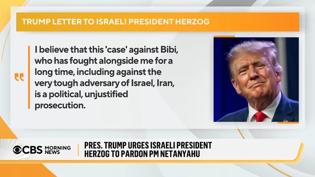 Trump urges Israels president to pardon Benjamin Netanyahu