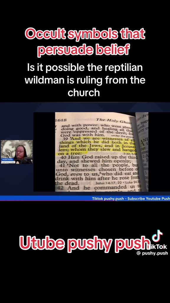 Occult symbols that persuade belief Is it possible the reptilian wildman is ruling from the church