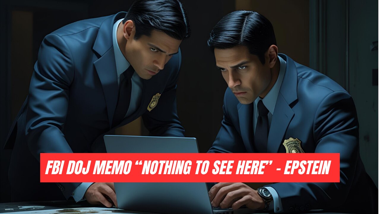 FBI DOJ Memo Nothing to See Here Epstein