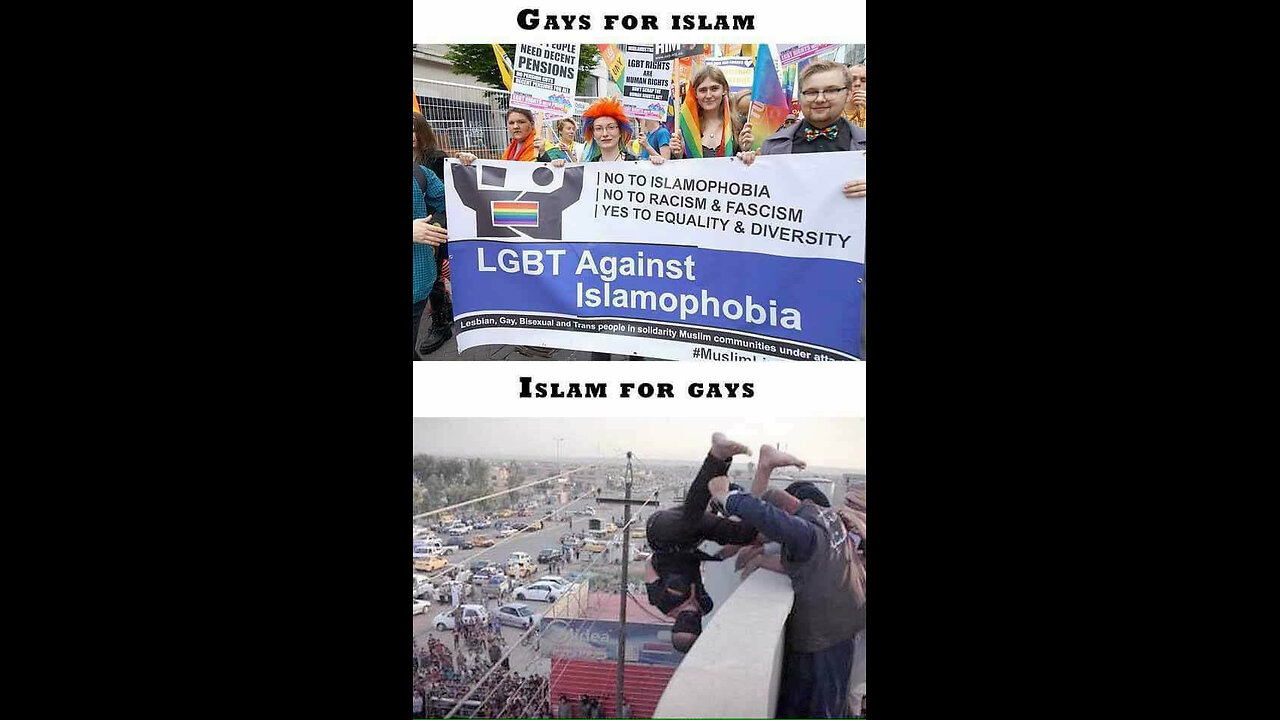 2:25 liberal democrat cult lgbtransgender sheep thought theyre the same side w/ muslim islam allah