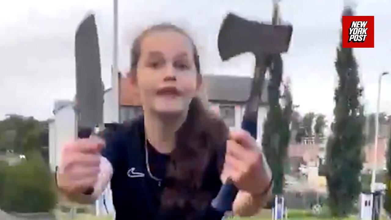 Scottish girl flashes knife and axe in viral video: Heres the real story