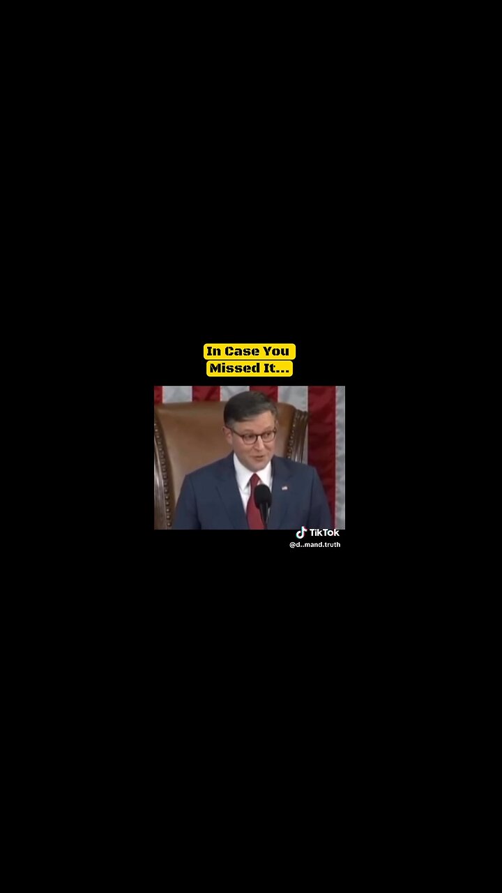 Speaker Johnson, Were going to return the power back to the people.