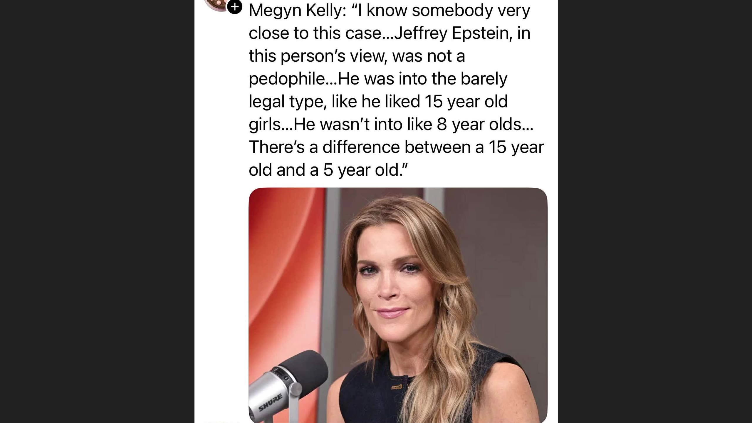 MEGYN KELLY CONDONES PEDOPHILIA & KNOWS A PEDOPHILE WHO SAYS EPSTEIN WAS NOT A PEDOPHILE - King Street News