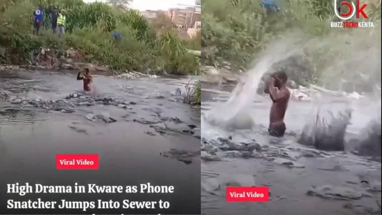 Phone Snatcher Jumps into Sewer to Escape 😱 (Caught on Camera)