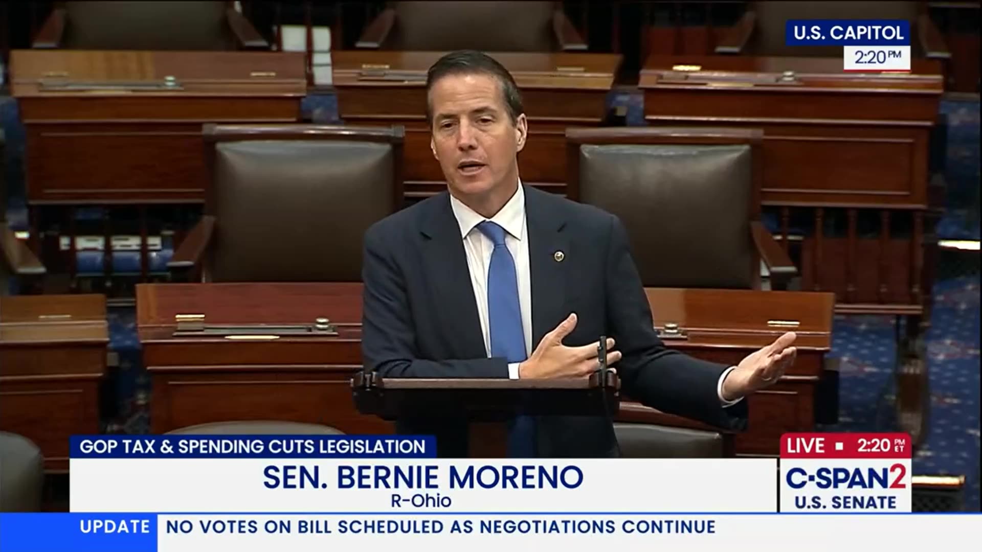 Sen. Bernie Moreno Talks Propaganda About Big Beautiful Bill Ahead of Vote