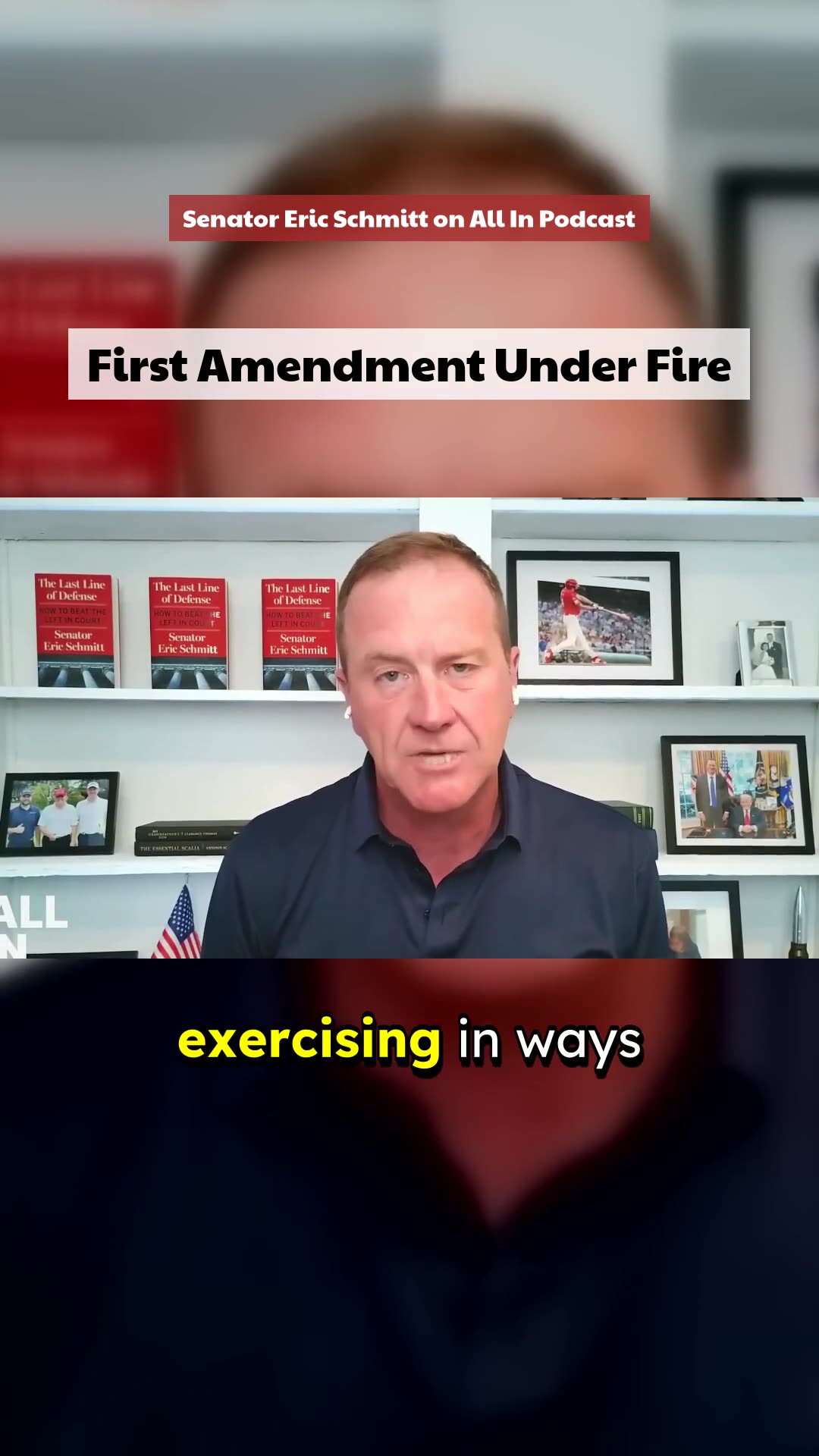First Amendment Under Fire - Senator Eric Schmitt on All In Podcast #covid19 #firstamendment