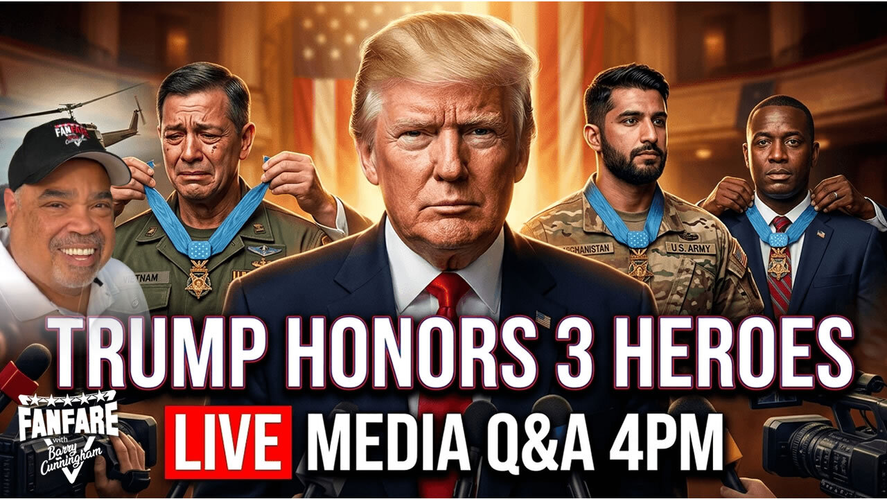 President Trump Awards The Medal of Honor To 3 Recipients and Takes Questions From The Press!