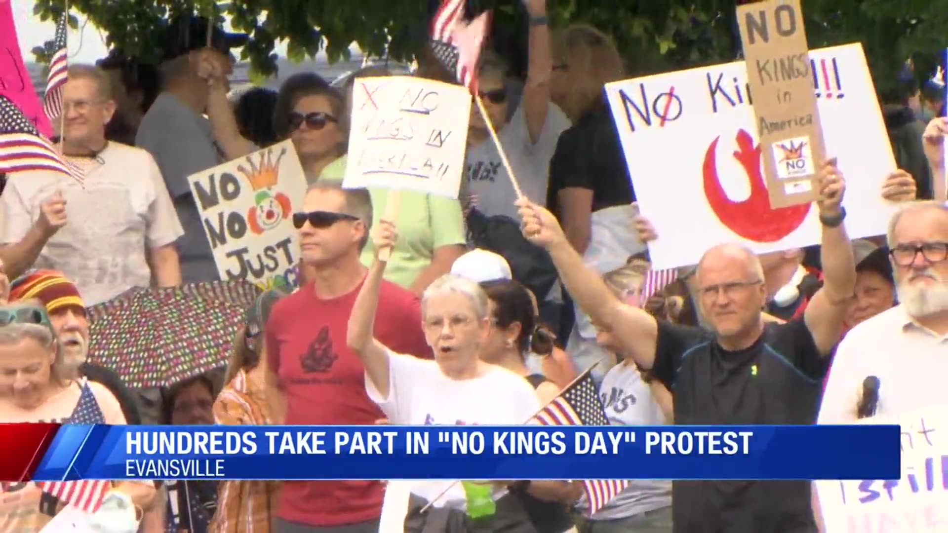 June 14, 2025 - No Kings Protest in Evansville, Indiana