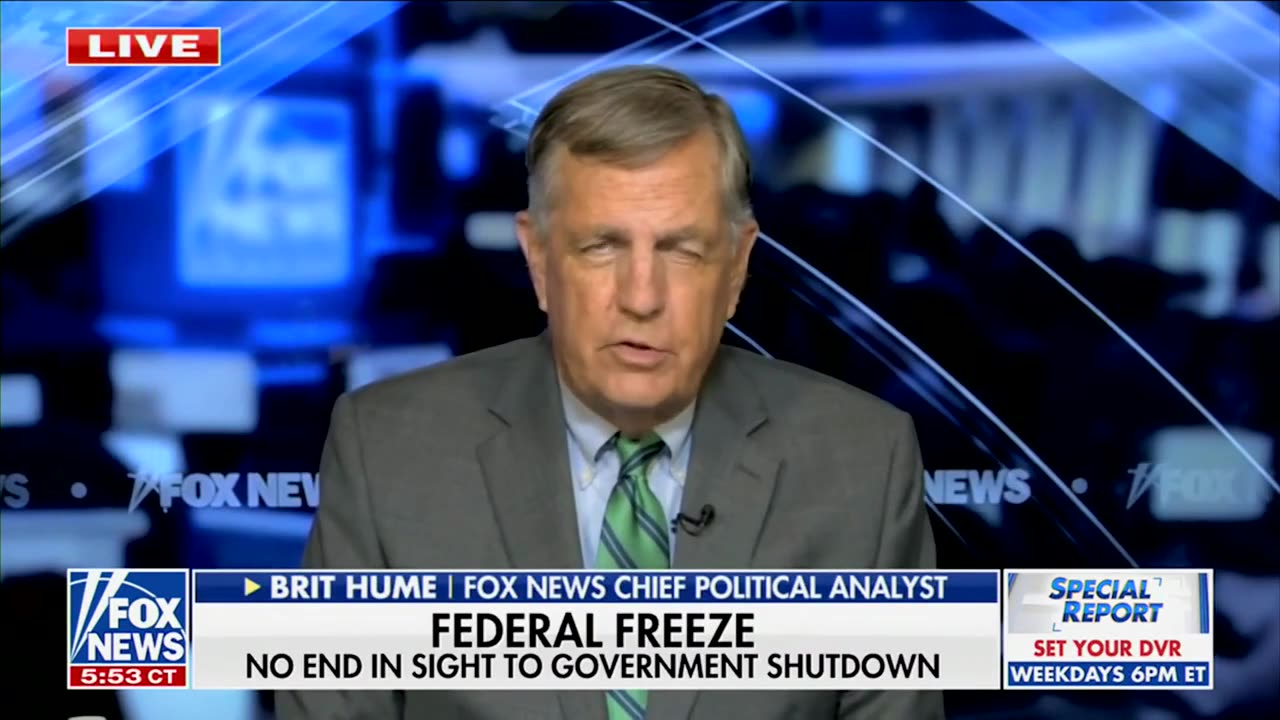 Brit Hume Calls Current Shutdown Longest and Most Pointless He’s Witnessed