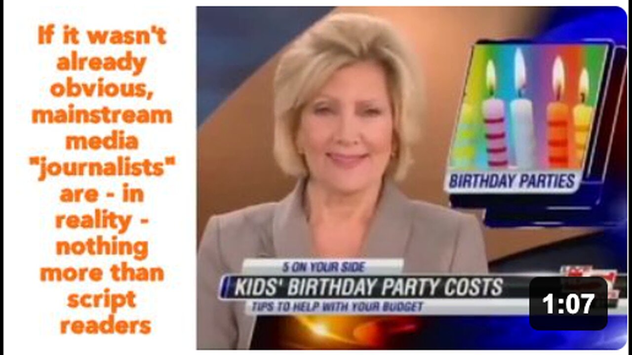 If it wasnt already obvious, mainstream media journalists are - in reality - nothing more than script readers