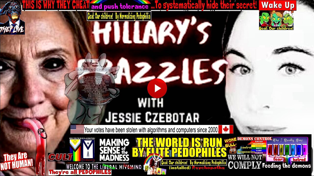 Hillarys Frazzles with Jessie Czebotar (FrazzleDrip - Adrenochrome - Child Trafficking compilation)