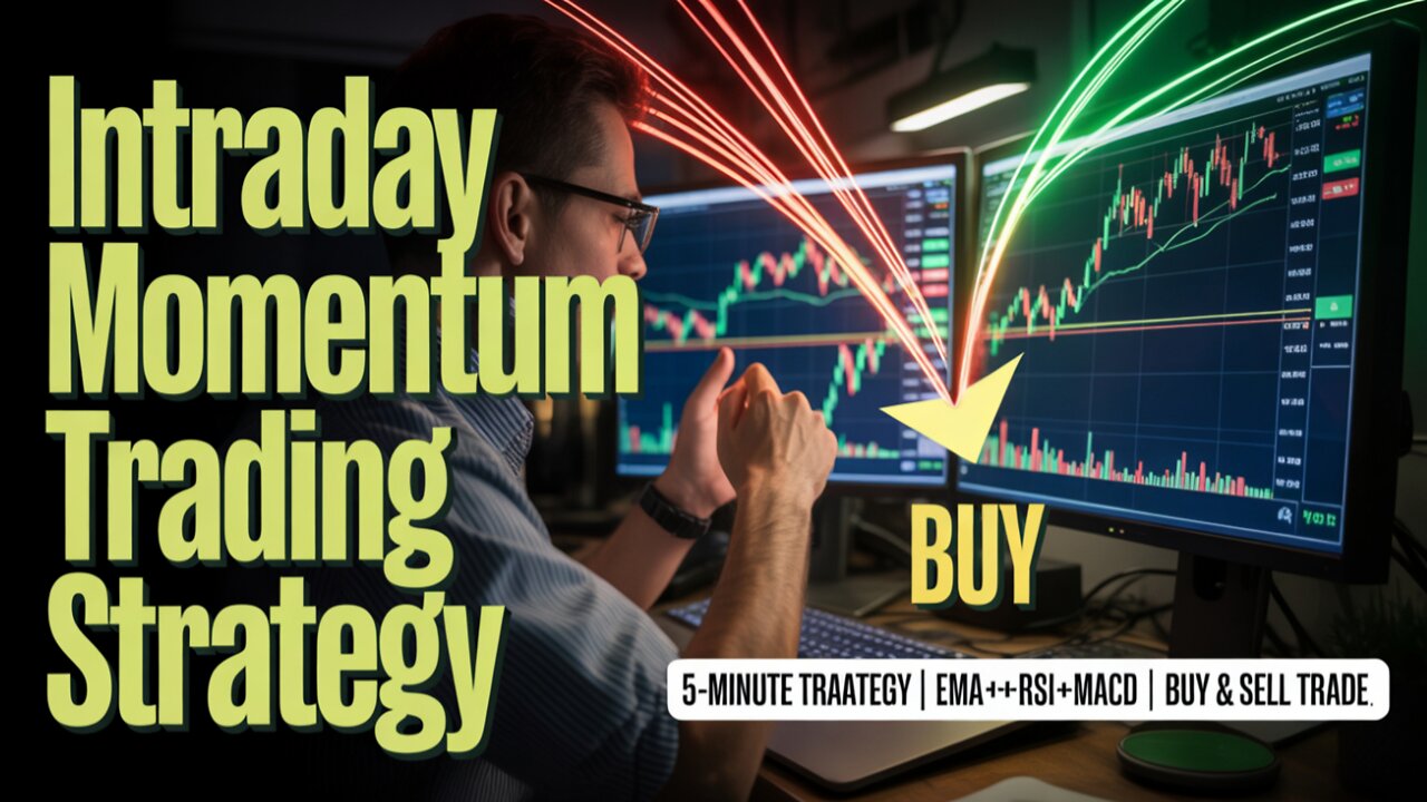Intraday Momentum Trading Strategy | 5-Minute Trading Strategy | EMA+RSI+MACD | Buy & Sell Trade