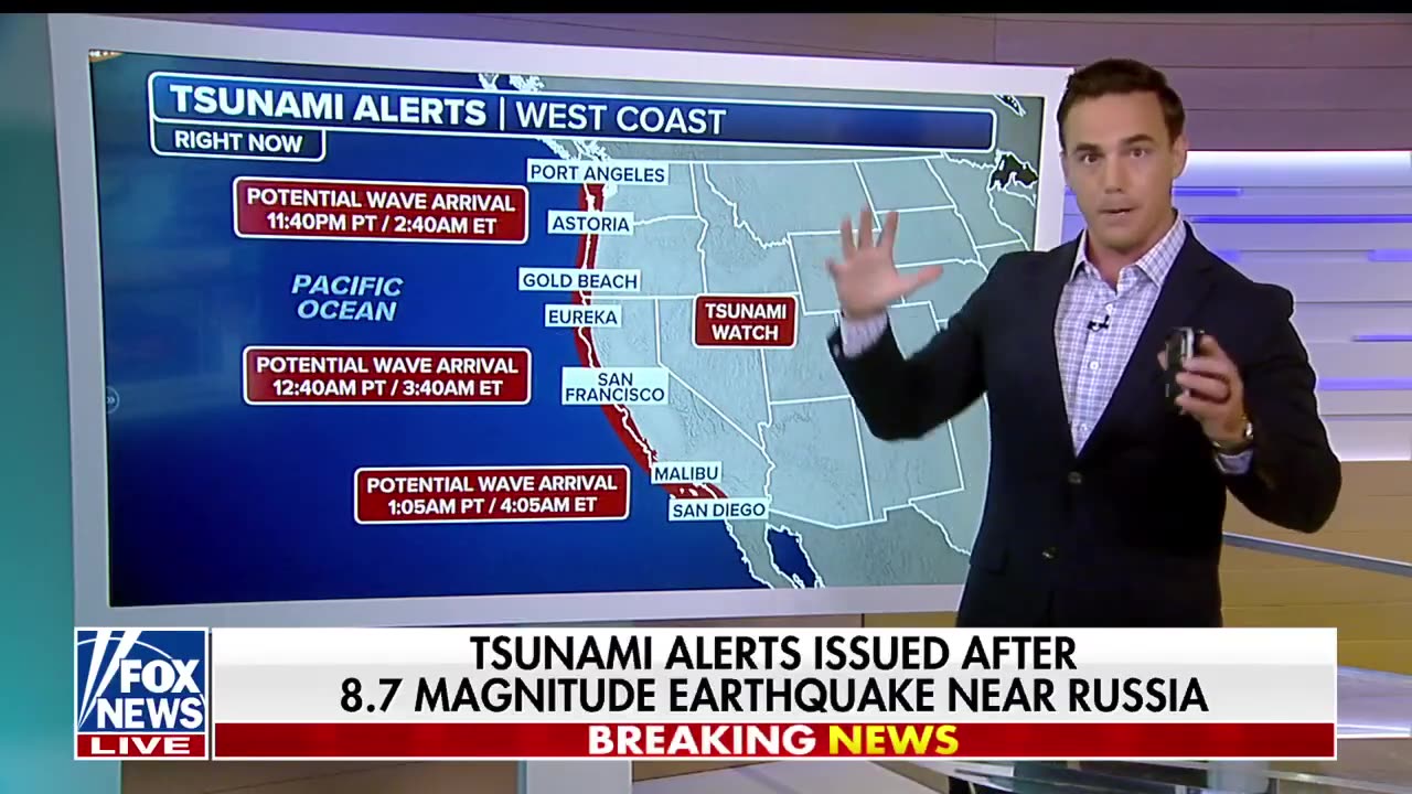 BREAKING: Tsunami alerts triggered for entire US West Coast after massive 8.7 quake