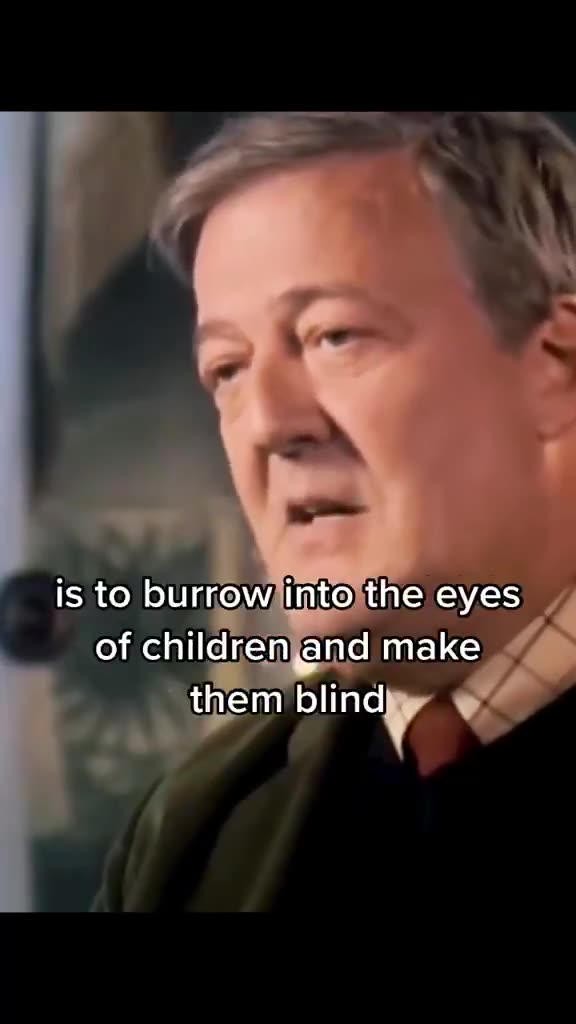 Stephen Frys argument against God and His morals