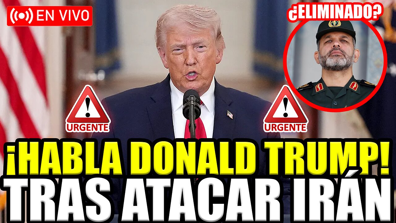 🔴URGENTE TRUMP EN VIVO HABLA TRAS ATACAR IRÁN ¿VAHIDI FUE ELIMINADO?
