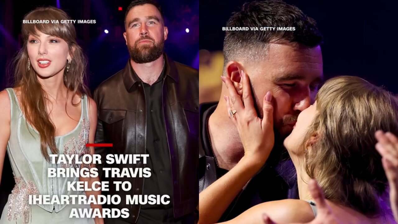 Taylor Swift brought fiancé Travis Kelce to the iHeartRadio Music Awards