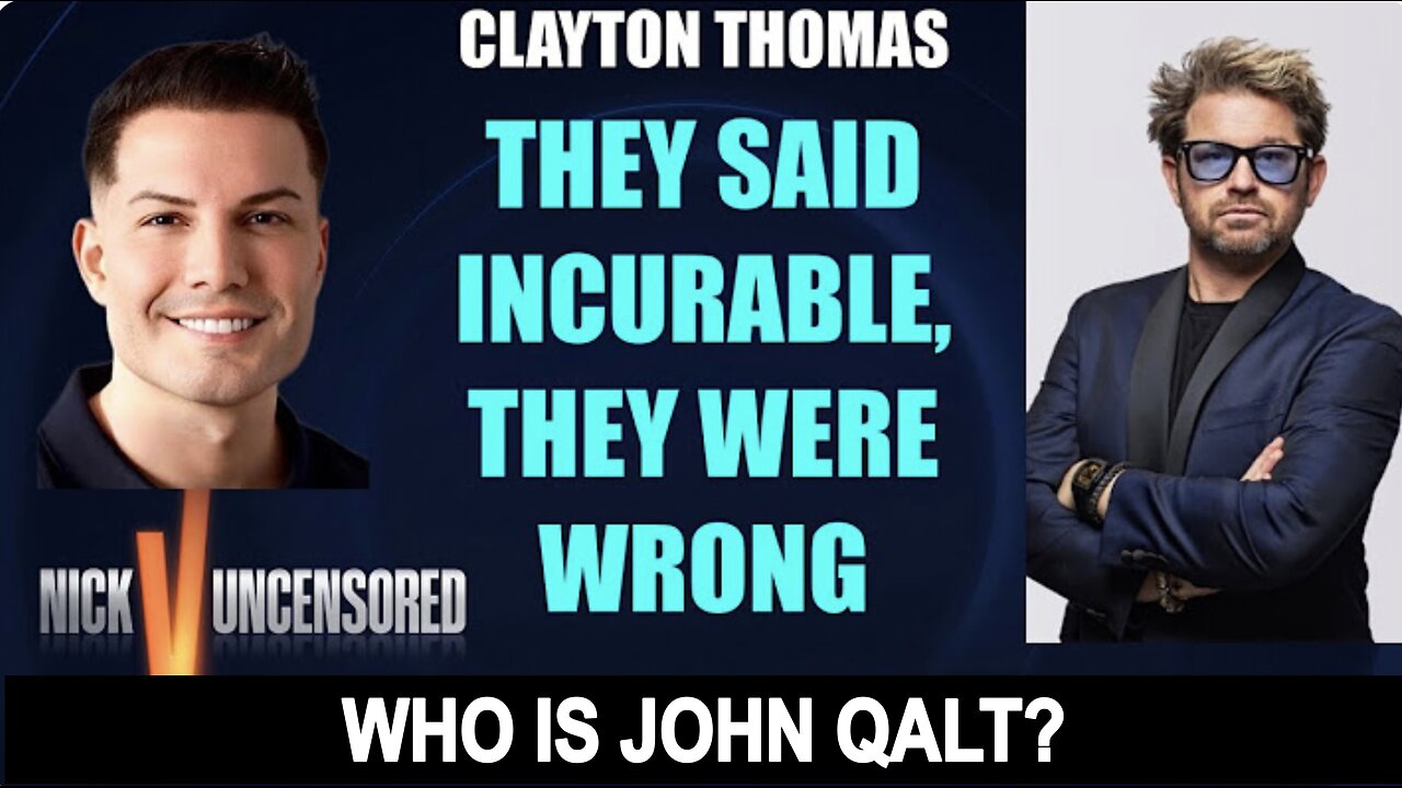 NICHOLAS VENIAMIN W/ They Said Incurable, They Were Wrong CLAYTON THOMAS, WHO IS JOHN QALT?