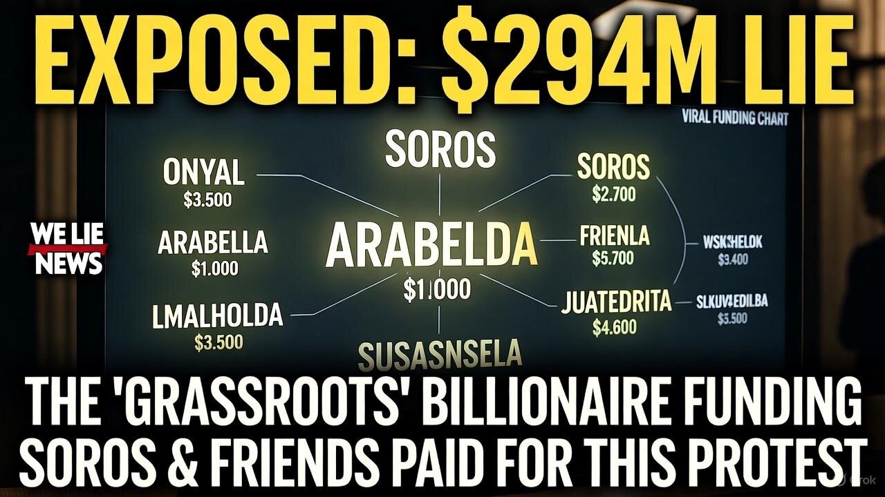 EXPOSED: The $294 Million No Kings Lie - How Soros, Arabella & Globalists Fund Fake Protests