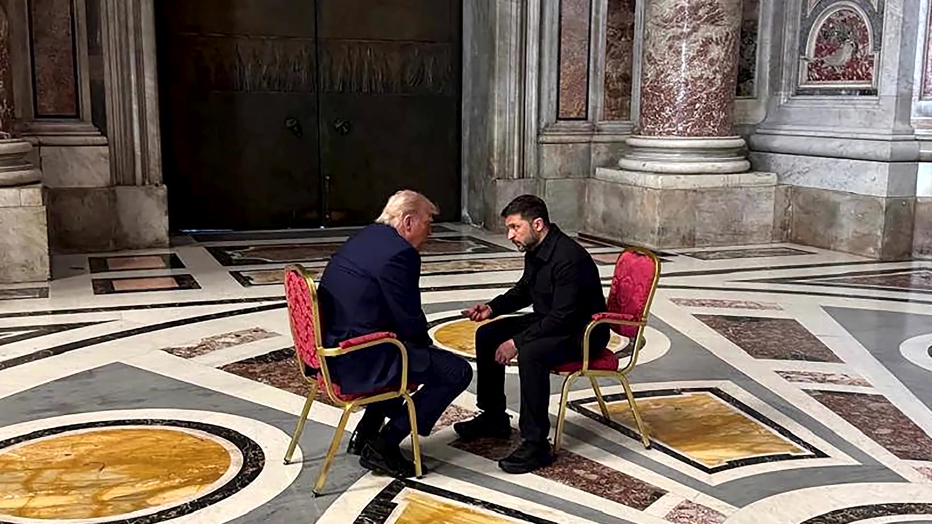 Trump and Zelenskiy hold productive talks in Vatican basilica