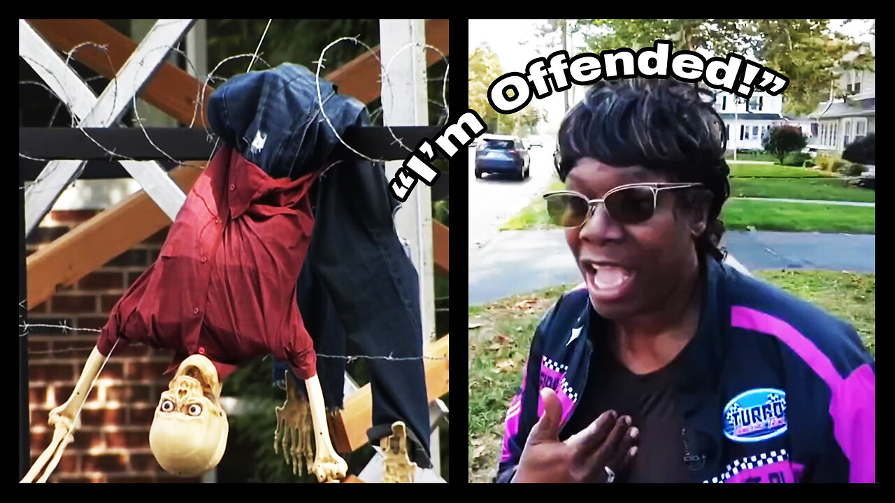 Man Stands Up To People Offended By His Halloween Display