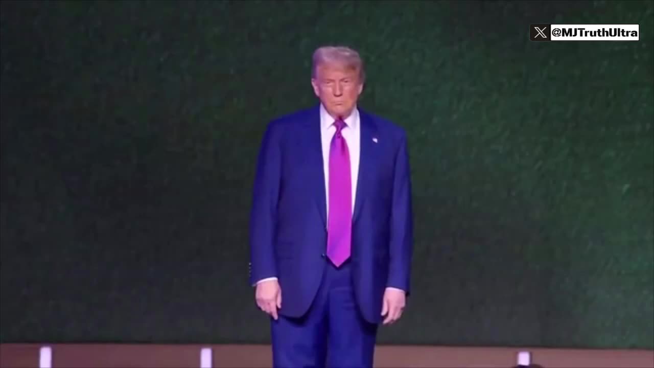 President Trump takes the Stage in Saudi Arabia to “God Bless America”