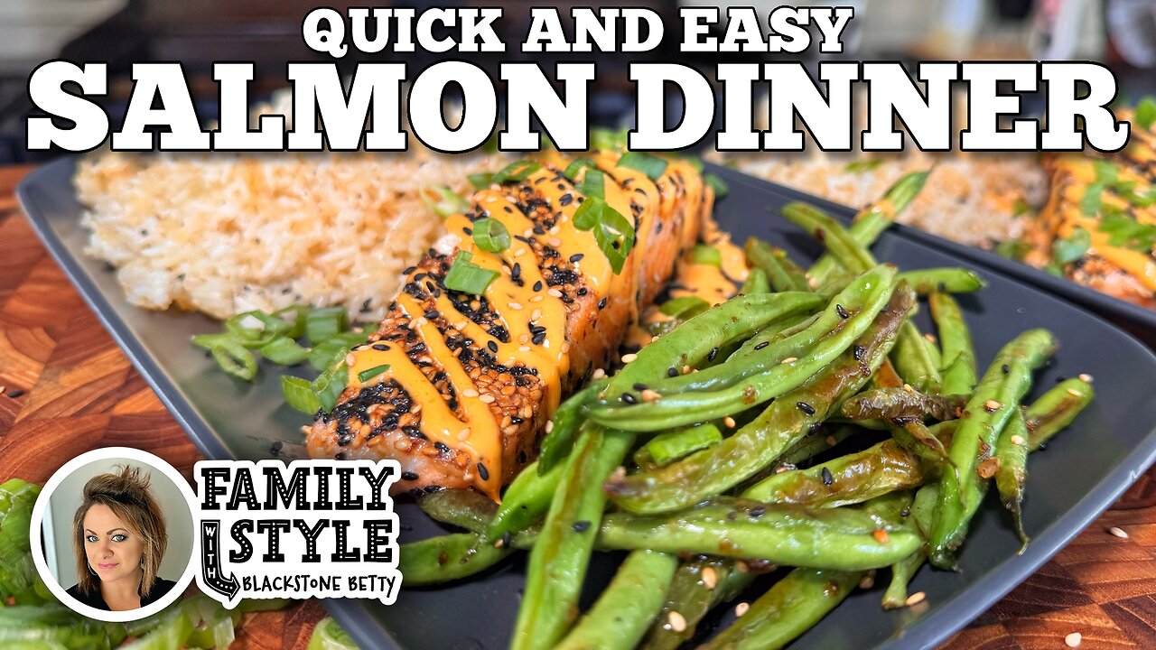 Easy Salmon Dinner on the Blackstone Griddle