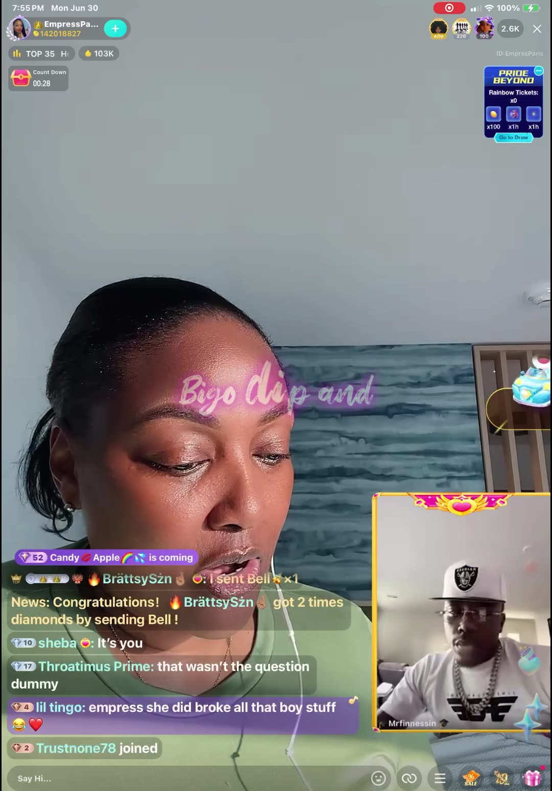 Empress talks to Finesse about failed interview with SueWoo 6/30/25 #bigoclipandsip