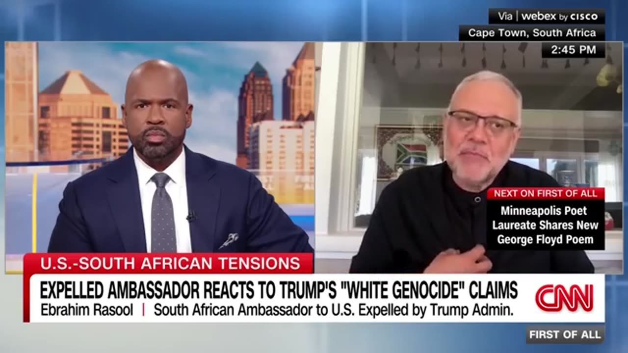 Expelled ambassador reacts to Trumps White genocide claims